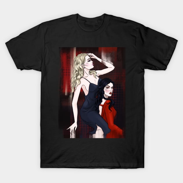 Passion pinup girls T-Shirt by Vikki.Look